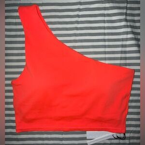 Paragon Fitwear Reluna Single Shoulder Brami in Hibiscus Size M